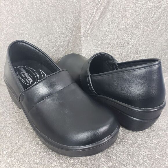 Easy Street Easy Works Shoes Womens 7.5 M Black Lyndee Comfort Clog - Picture 1 of 8